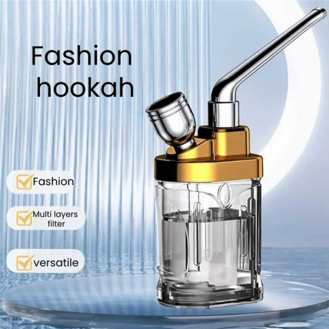 Hookah Water Bong Fashion Pipe for Cigarette & Cut Tobacco Multi Layer Filtration for Adult