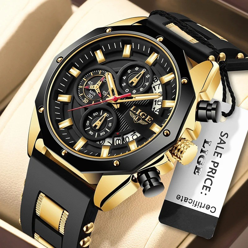LIGE 8908 Slicone Strap Morden Style Superior Luxury Good Quality