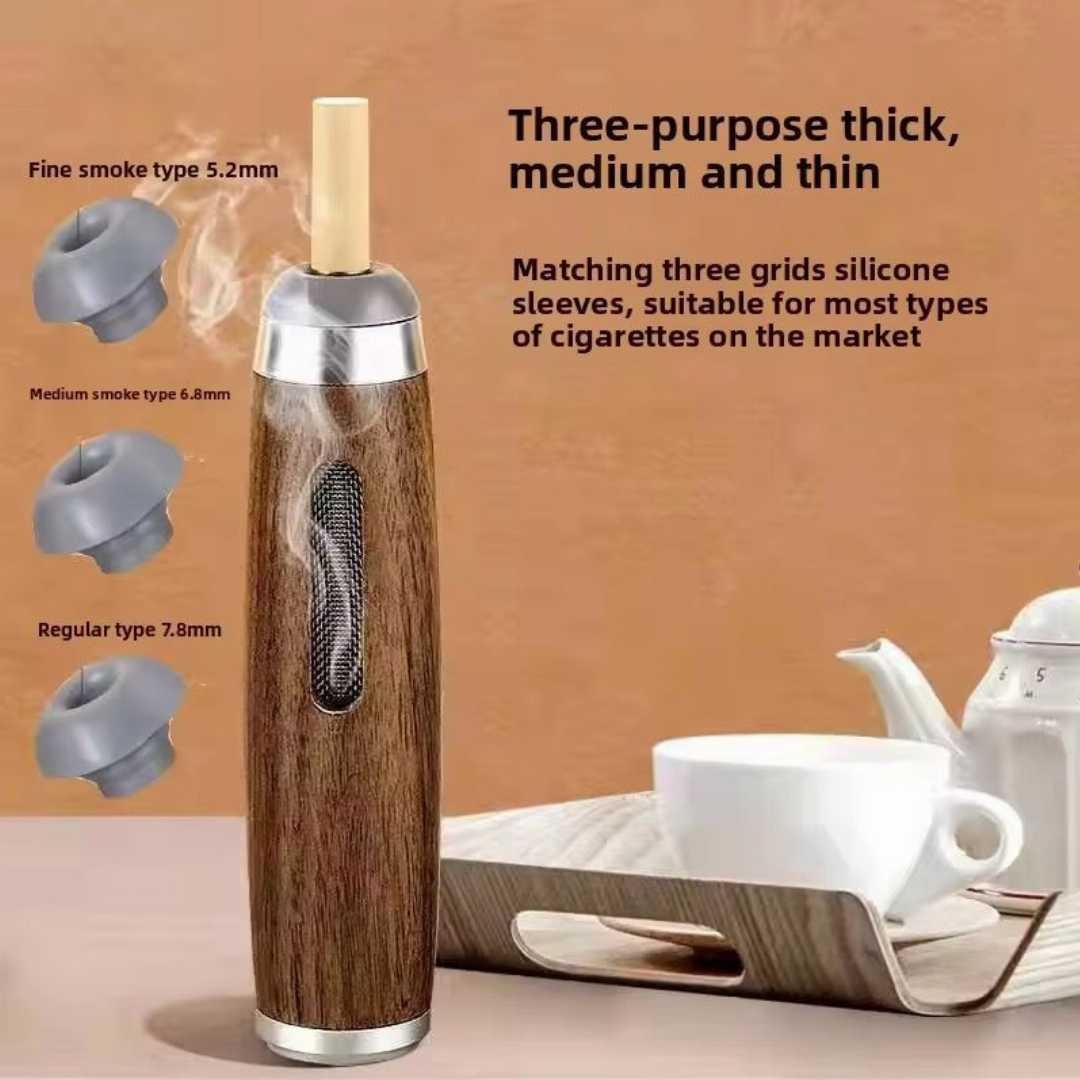 Portable Creative Walnut Handheld Cigarette Ashtray